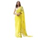 Women's Linen Cotton saree with digital floral print and latkan work