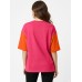 LEOTUDE Half Sleeve Cottonblend Oversized Tshirt for Women