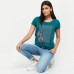 Max Women's Cotton Regular Fit Printed Round Neck T-Shirt