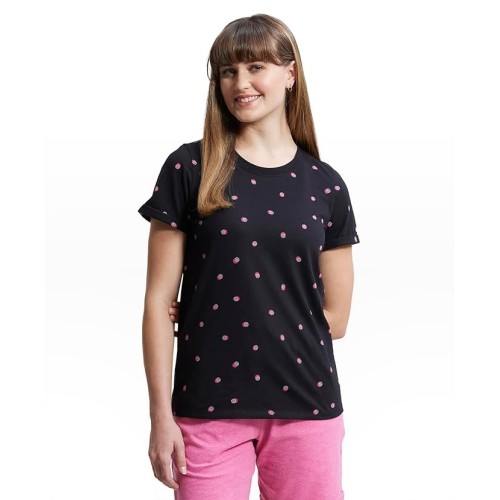 Jockey A144 Women's Super Combed Cotton Printed Fabric Relaxed Fit Short Sleeve T-Shirt
