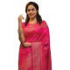 SIRIL Women's Kanjivaram Silk Saree Pure Silk with Blouse